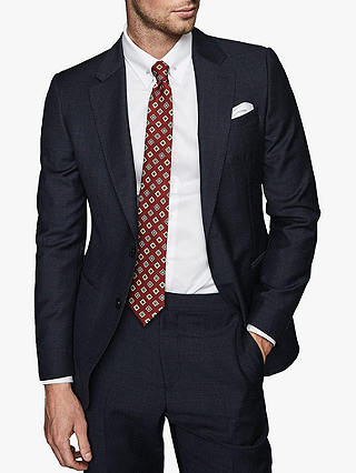 Reiss Muffato Wool Check Modern Fit Suit Jacket, Airforce Blue