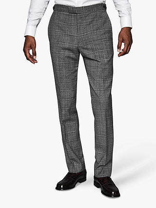 Reiss Lafite Check Modern Fit Suit Trousers, Grey