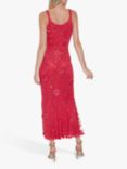 Gina Bacconi Zaina Beaded Dress, Fuchsia Rose