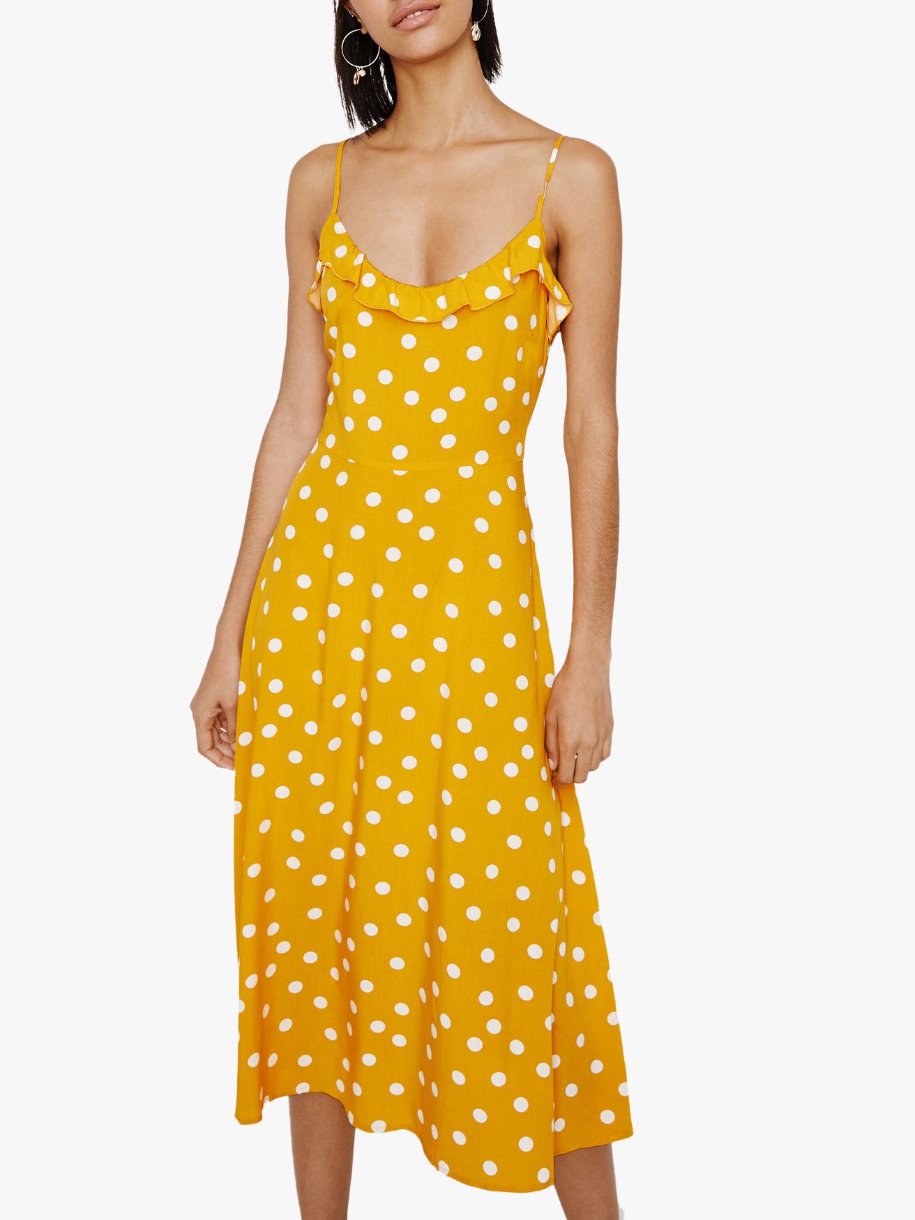 warehouse yellow spot dress