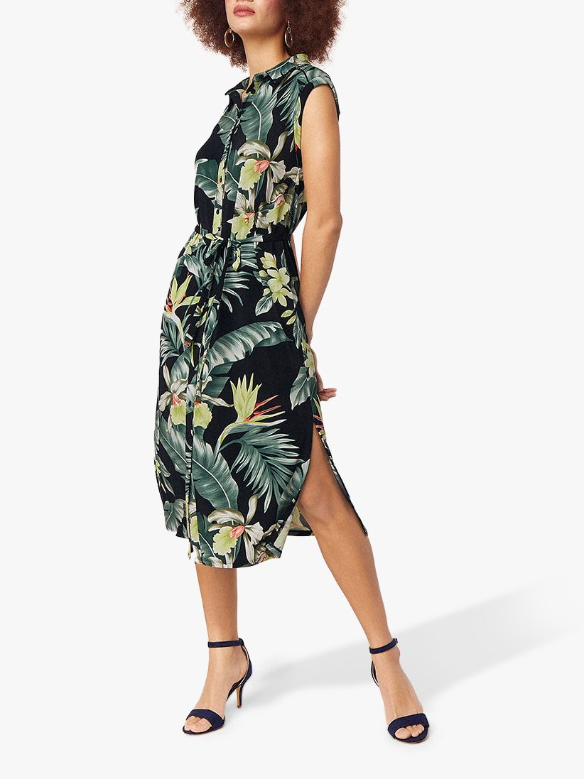 oasis tropical midi shirt dress