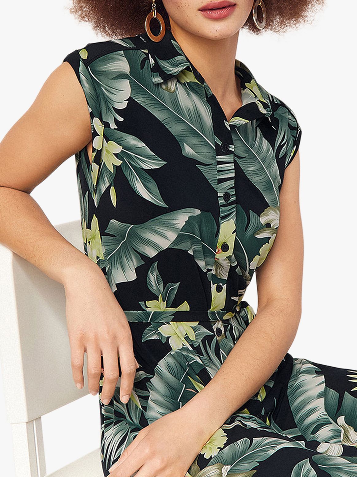 oasis tropical midi shirt dress