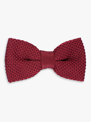 John Lewis & Partners Heirloom Collection Boys' Knitted Bow Tie, Burgundy