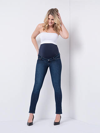 Seraphine Dante Overbump Maternity Skinny Jeans, Dark Blue
