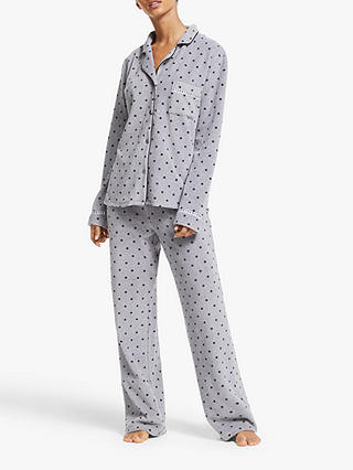 DKNY Stretch Fleece Pyjama Set, Grey