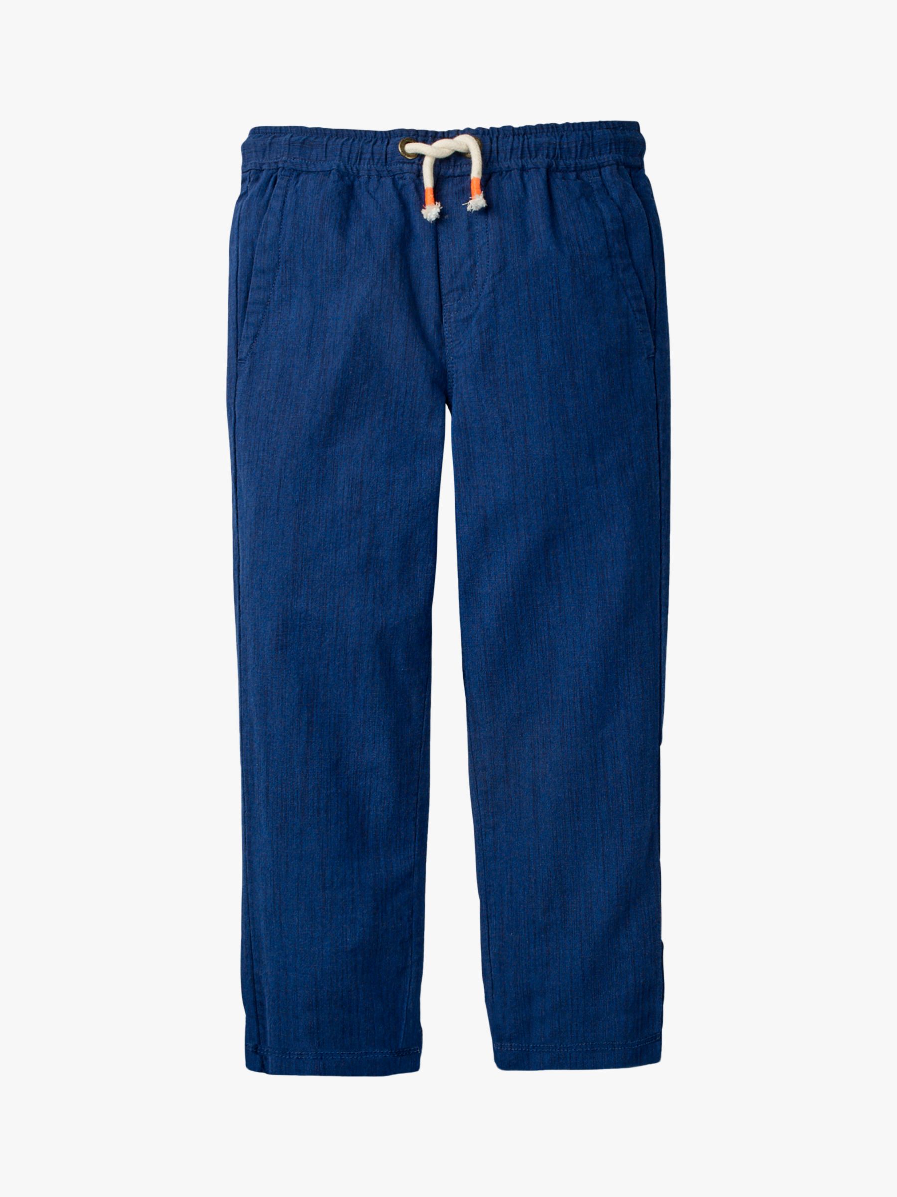 Mini Boden Boys' Cotton Trousers, Blue at John Lewis & Partners