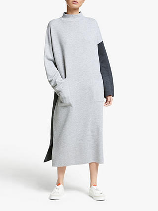 Kin Colour Block Knitted Dress, Grey