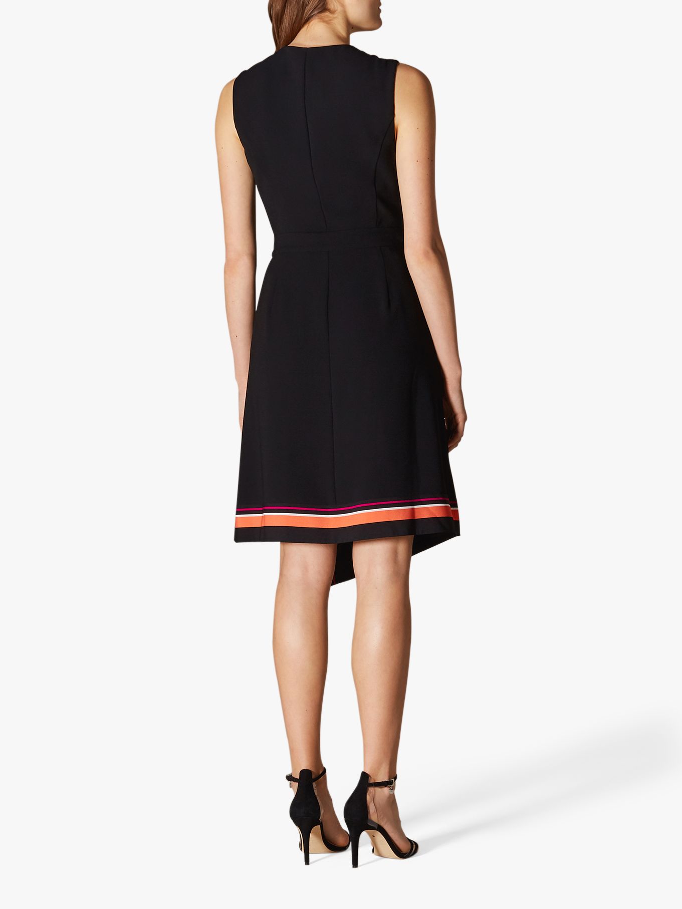 Karen Millen Wrap Midi Dress, Black at John Lewis & Partners