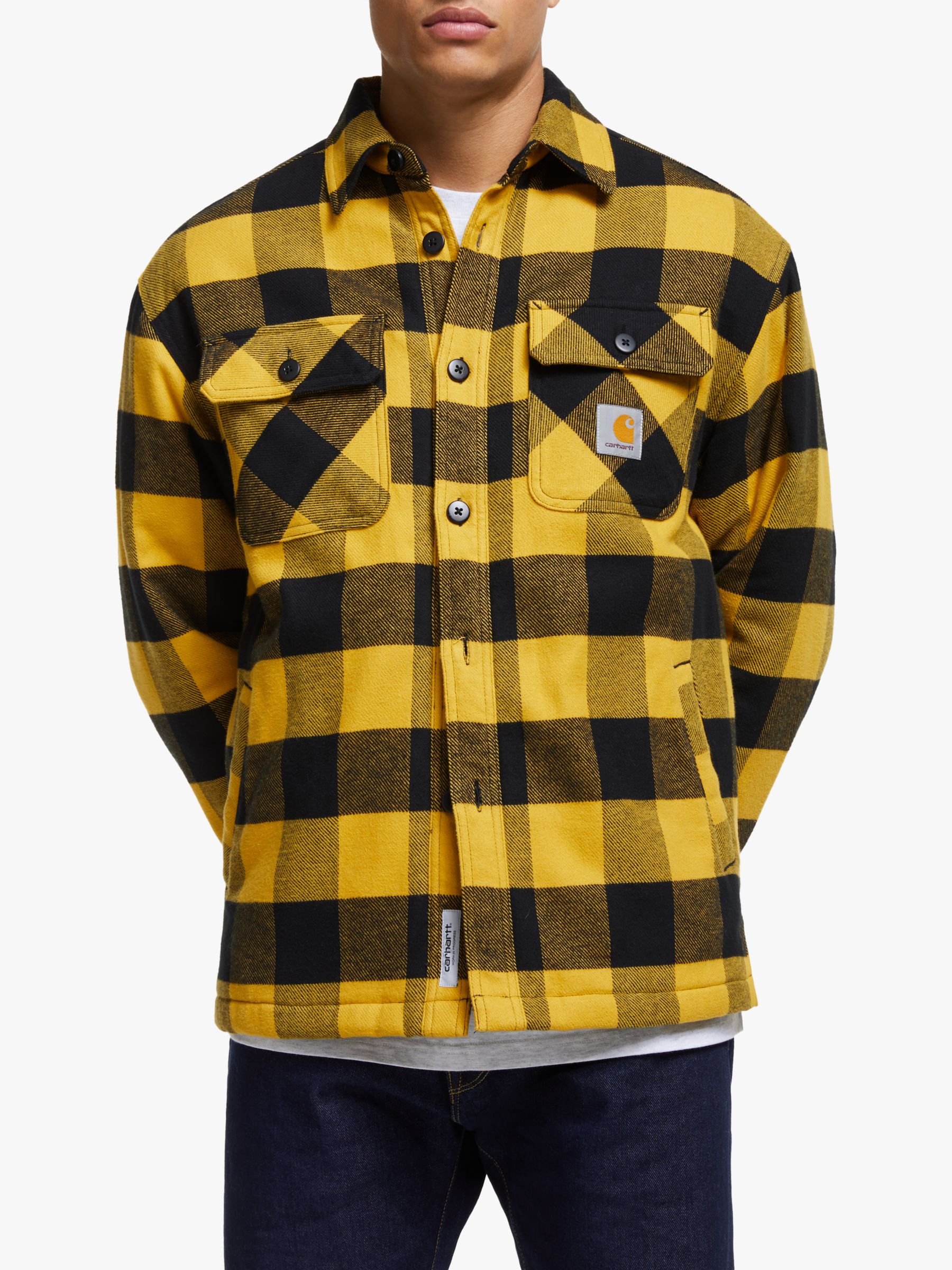 Carhartt WIP Merton Check Shirt Jacket, Colza Yellow, M