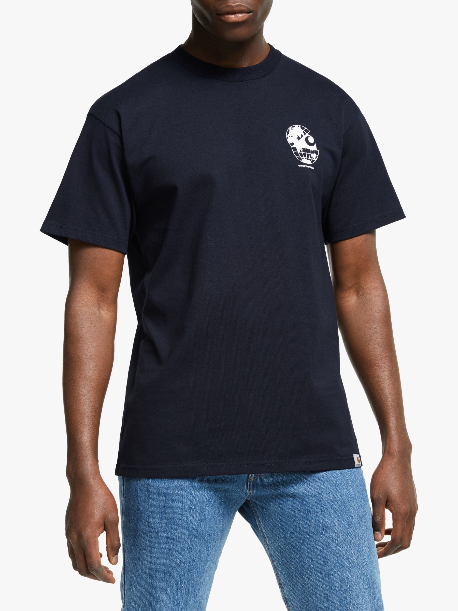 Carhartt WIP Radio Short Sleeve T-Shirt, Navy/White
