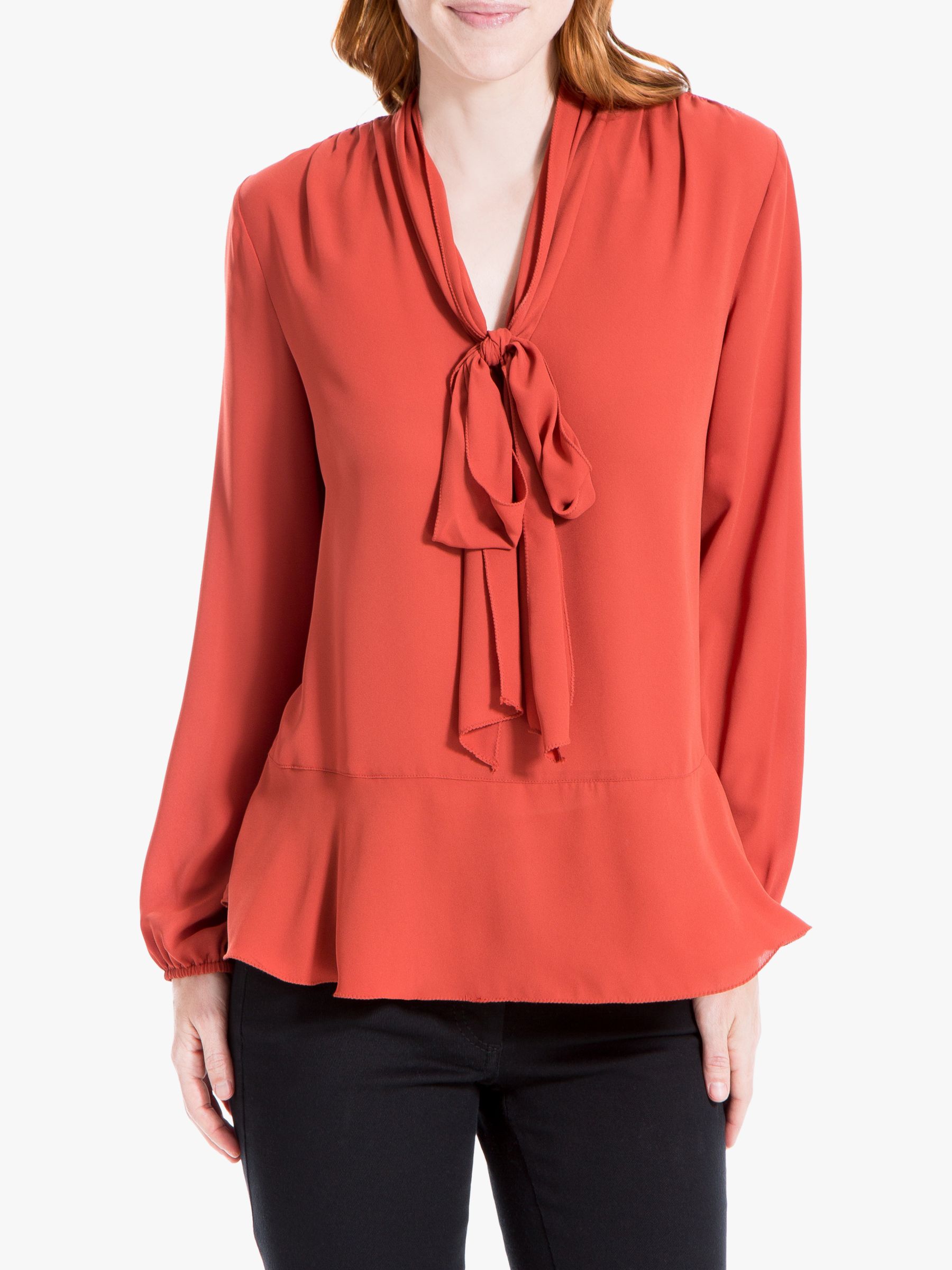 Max Studio Pussybow Blouse, Terracotta