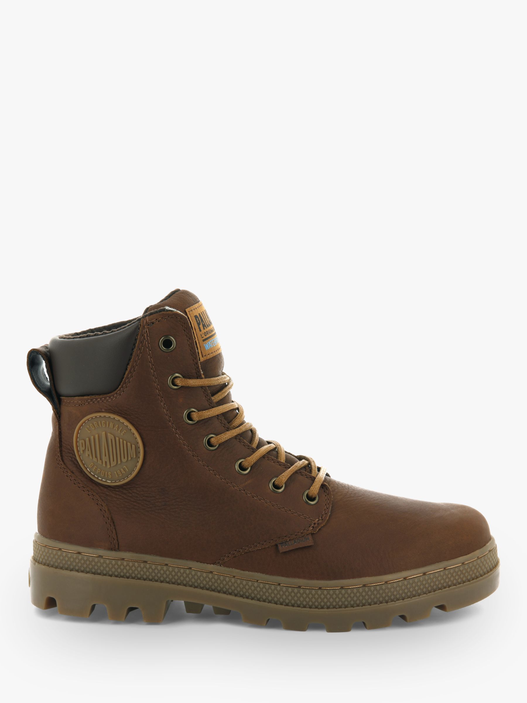 Palladium Pallabosse Sport Cuff Leather Boots, Brown