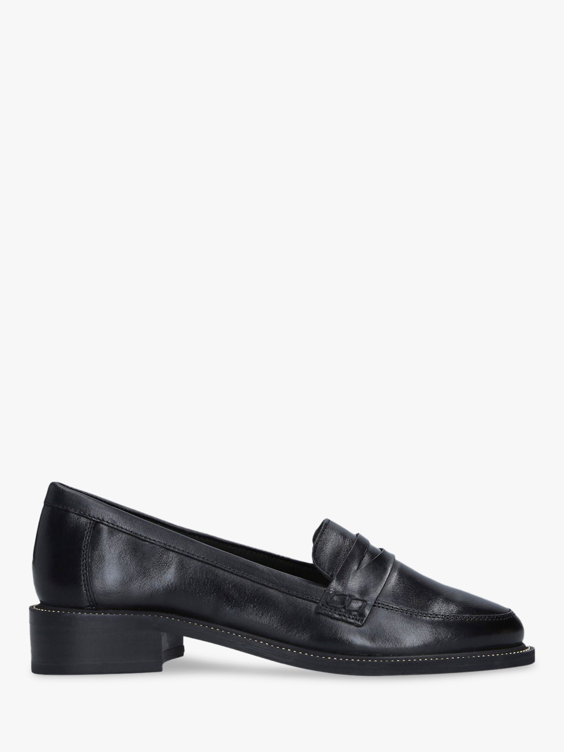 Carvela Maeve Stud Detail Leather Loafers, Black