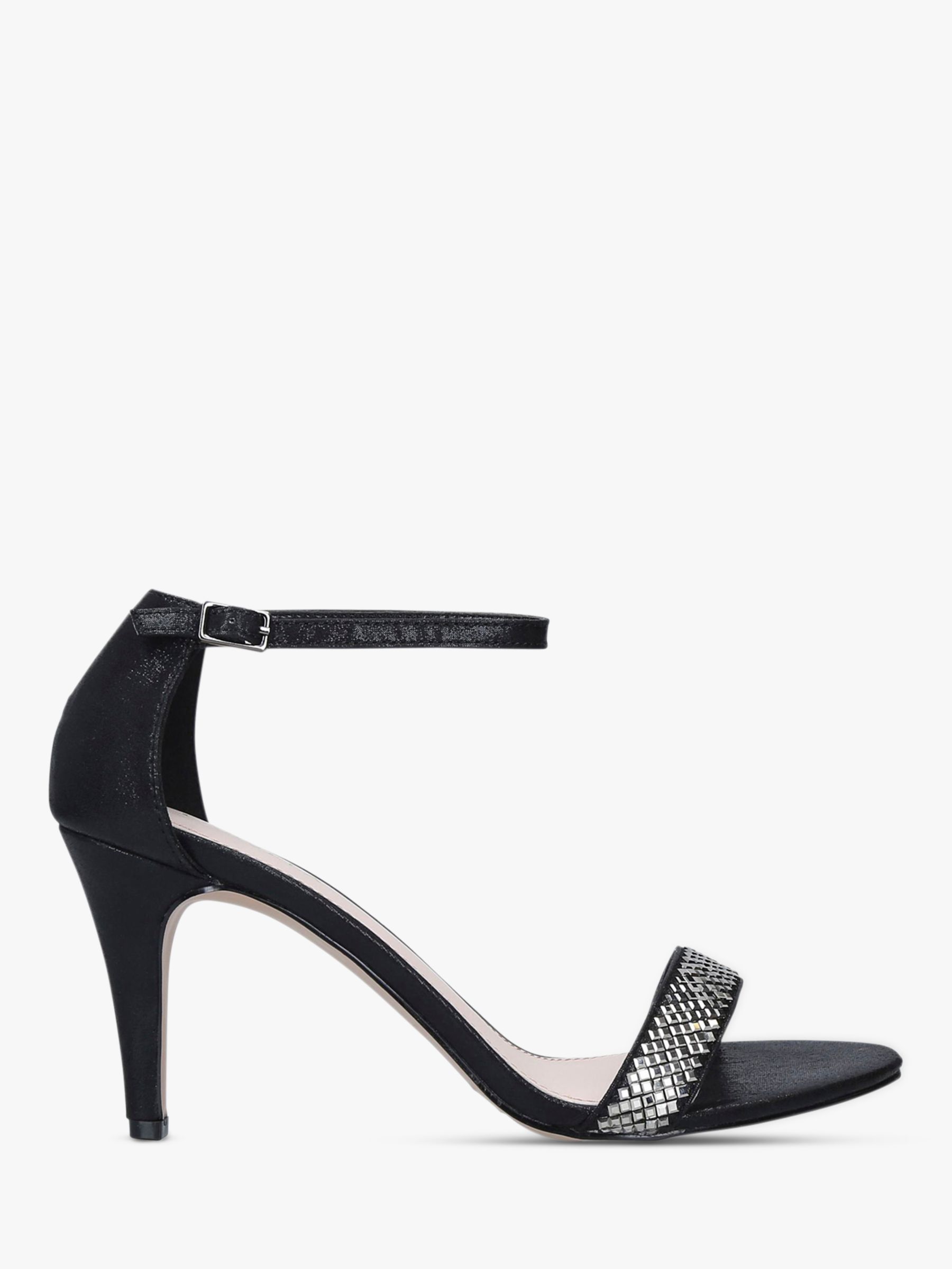 Carvela Kink Embellished Stiletto Heel Sandals, Black