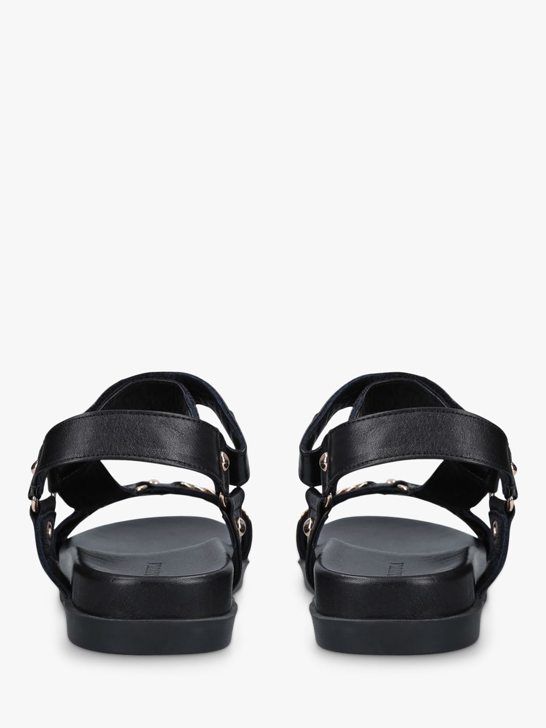 Carvela Kostello Chain Leather Sandals, Black at John Lewis & Partners