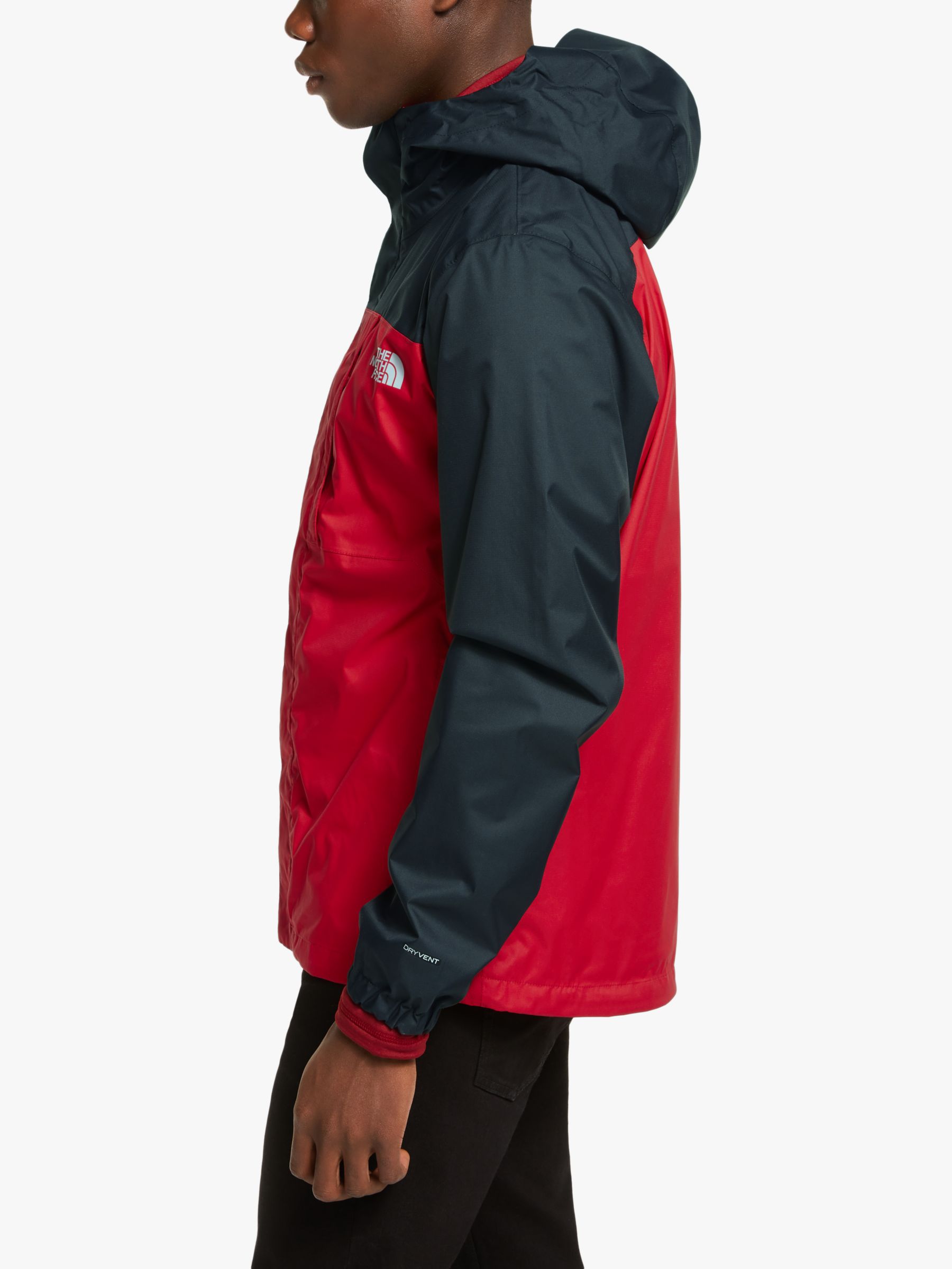mens red and black north face jacket