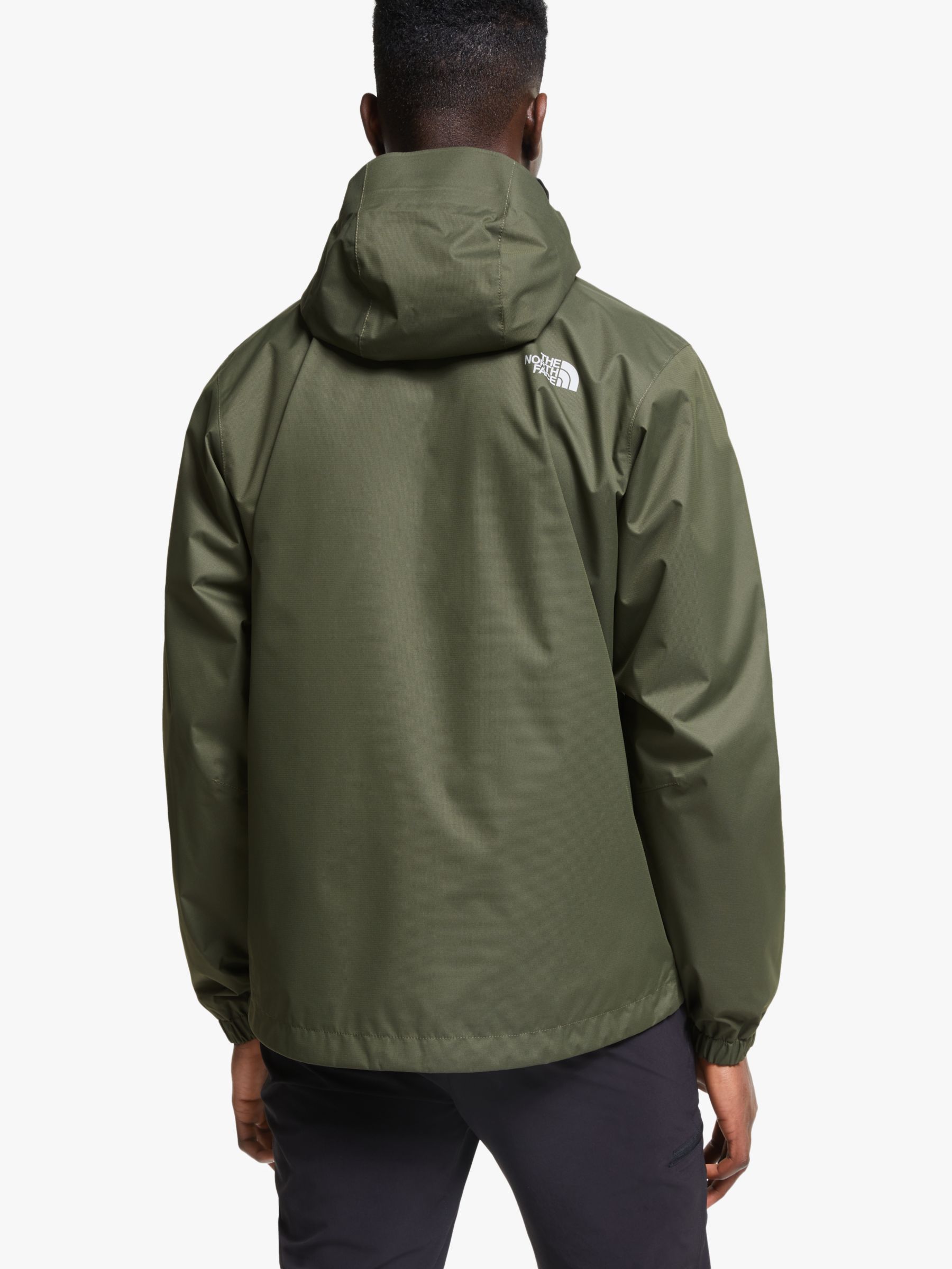 taupe green north face jacket