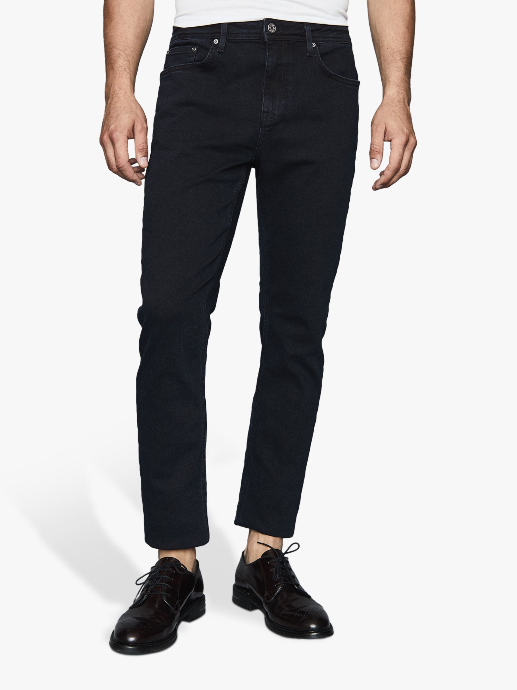 Reiss Bruce Slim Fit Jeans, Navy at John Lewis & Partners
