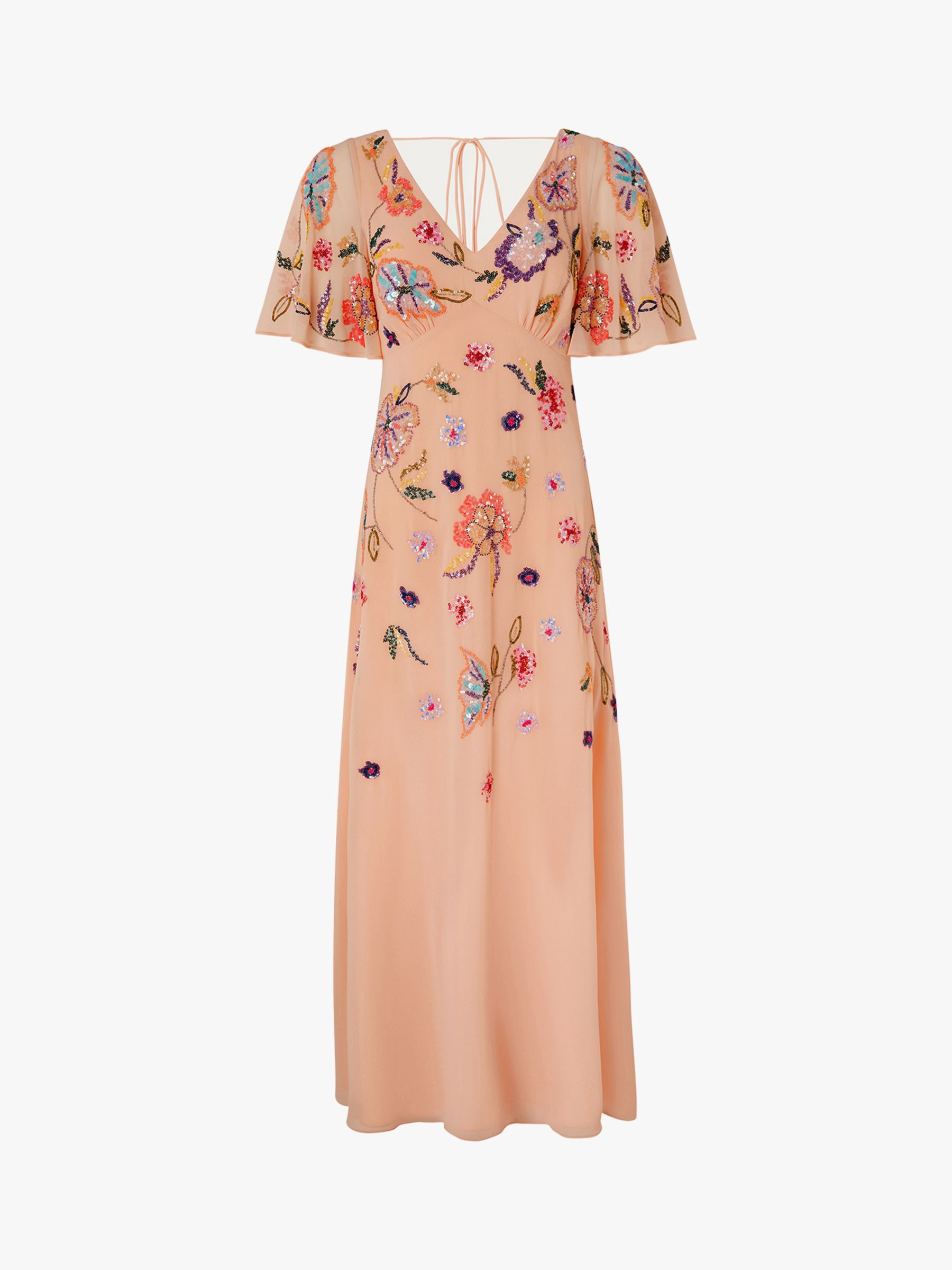 Monsoon Latoya Maxi Dress, Blush at John Lewis & Partners