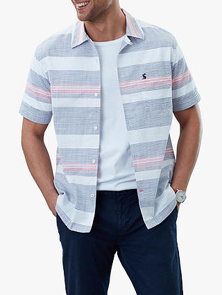 Joules Revere Multi Stripe Shirt, Blue/White/Pink