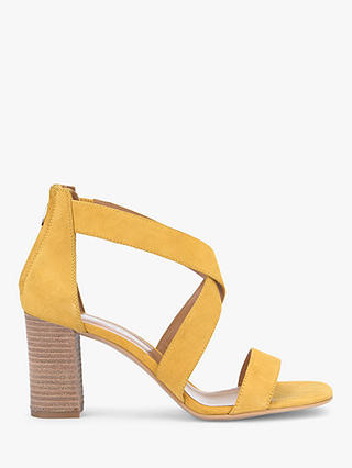 Mint Velvet Teagan Suede Crossover Sandals, Yellow
