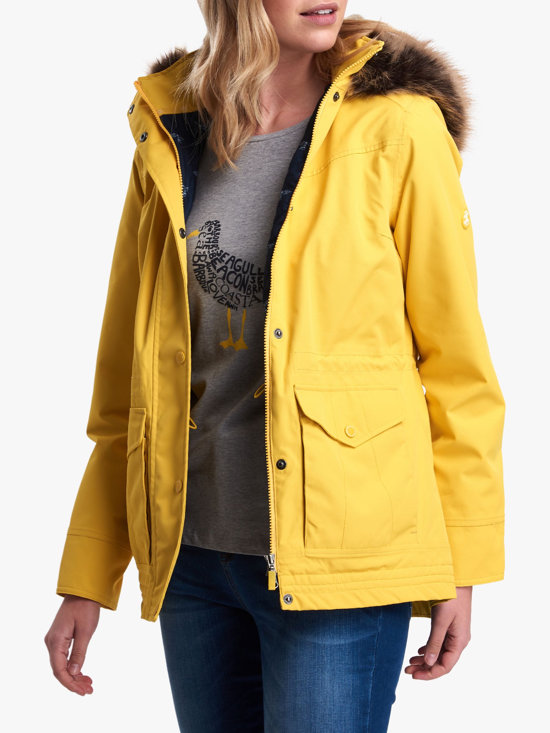 barbour jacket yellow womens