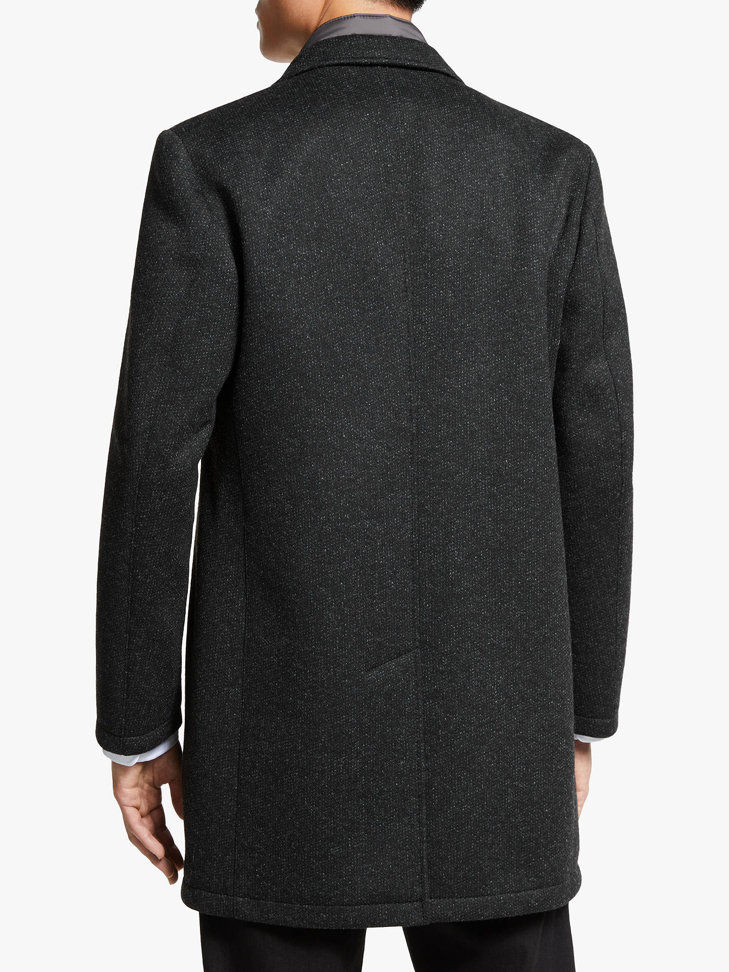 Bugatti Flexcity Wool Blend Overcoat, Grey at John Lewis & Partners