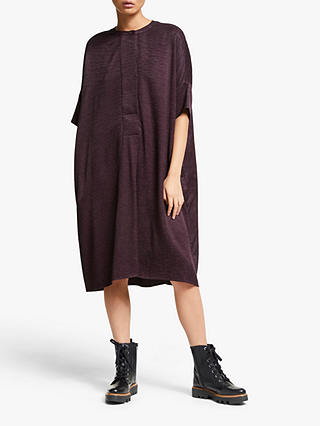 Kin Jacquard Oversized Dress, Dark Purple