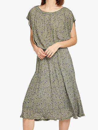 Ghost Judith Floral Print Dress, Green/Multi