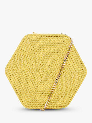 Dune Edalta Woven Hexagonal Chain Strap Bag