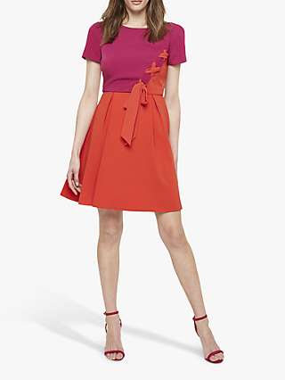 Damsel in a Dress Ciana Colour Block Dress, Purple/Orange