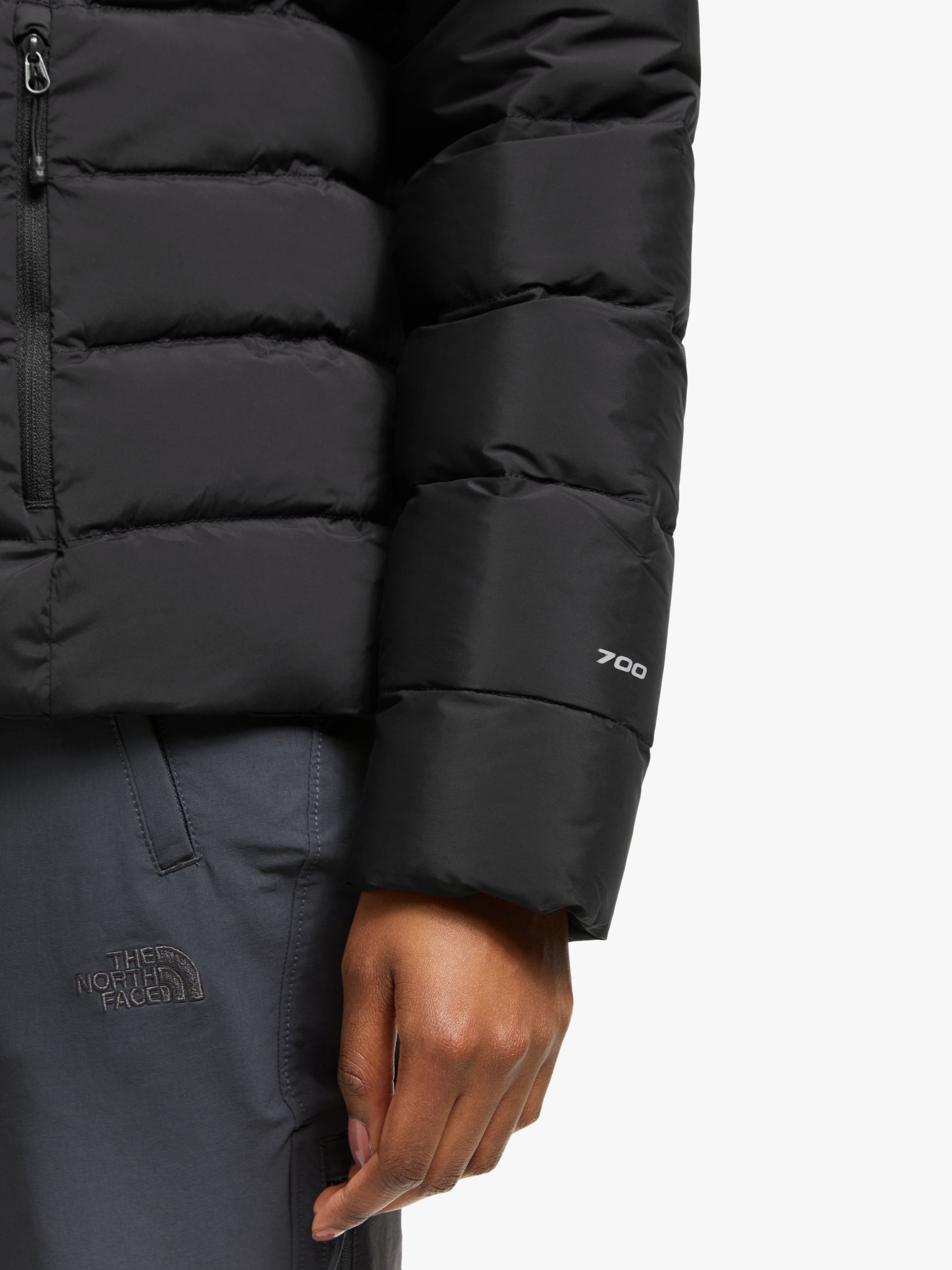 the north face stretch down hooded jacket