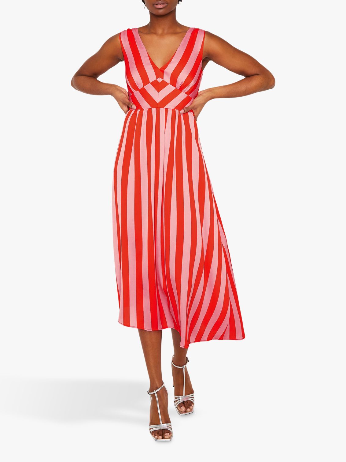 Warehouse Candy Stripe Dress, Multi