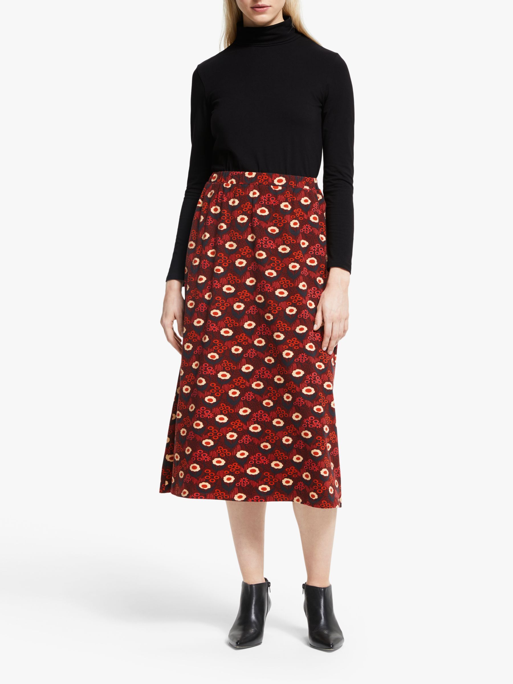 People Tree V&A Daisy Skirt, Red