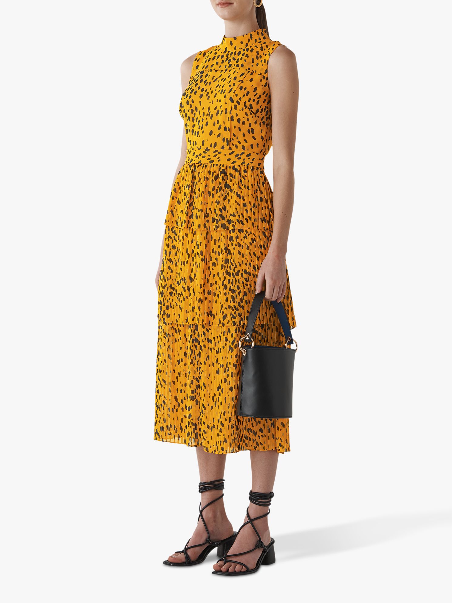 leopard print dress yellow