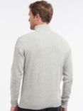 Barbour Essential Lambswool Half Zip Jumper, Light Grey Marl