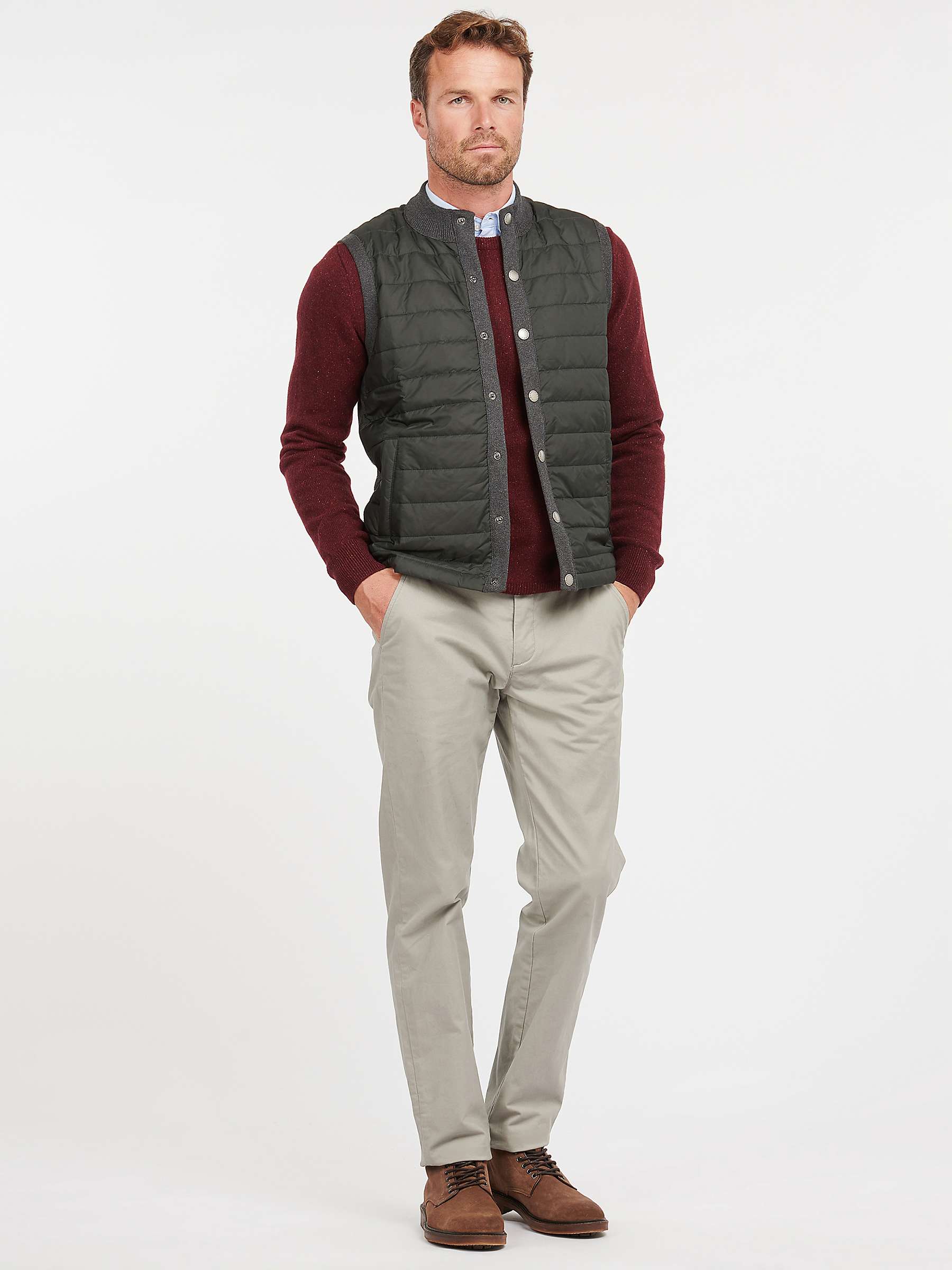 Buy Barbour Essential Gilet, Charcoal Online at johnlewis.com