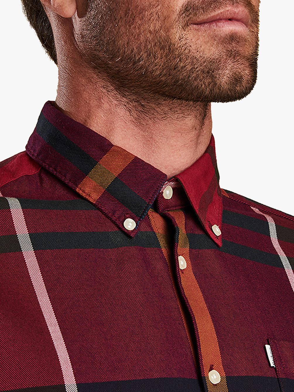 barbour dunoon shirt red