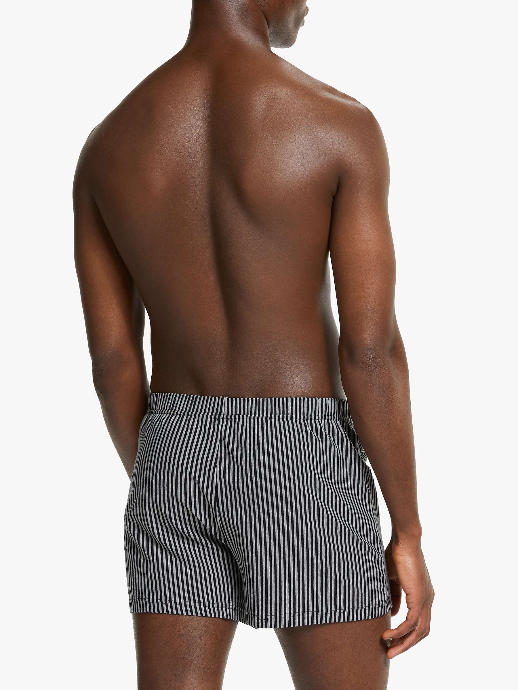 Buy John Lewis Organic Cotton Jersey Double Button Boxers, Pack of 3, Black/Grey Online at johnlewis.com