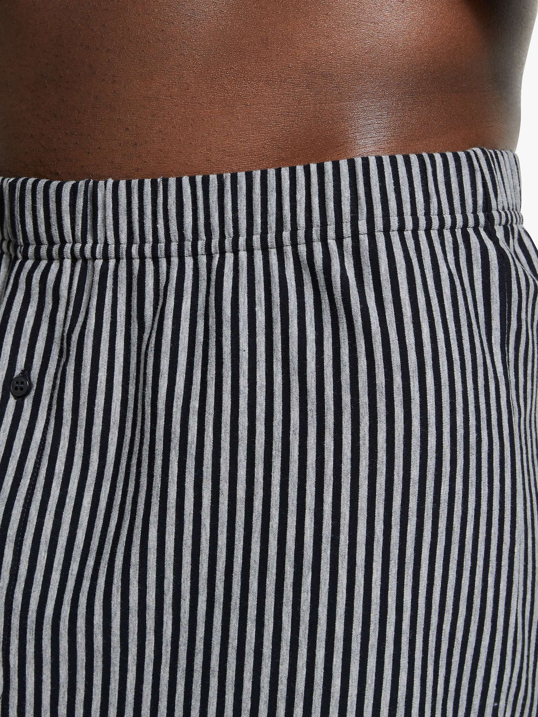 Buy John Lewis Organic Cotton Jersey Double Button Boxers, Pack of 3, Black/Grey Online at johnlewis.com