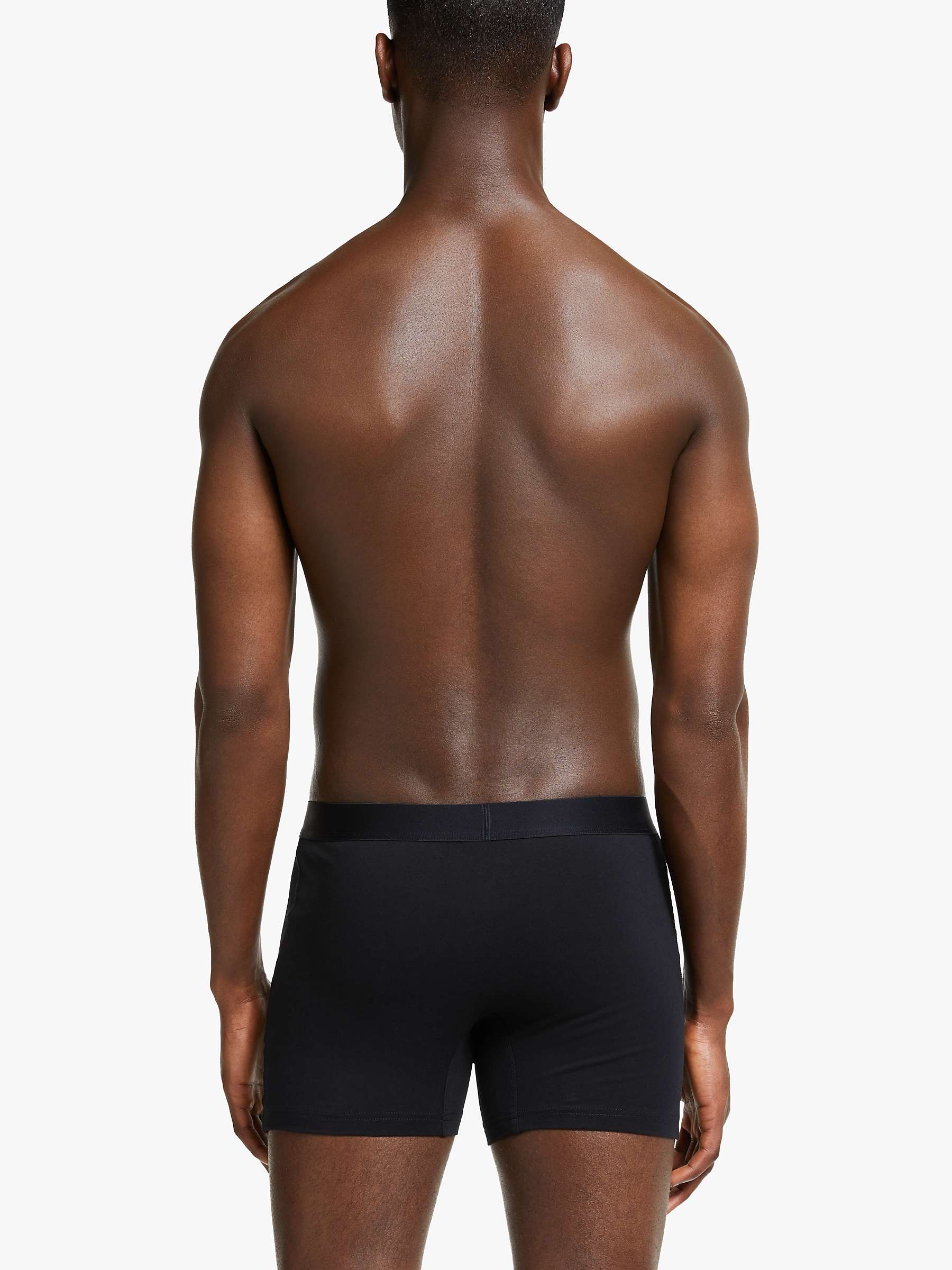 Buy John Lewis Organic Cotton Button Fly Trunks, Pack of 3, Black Online at johnlewis.com