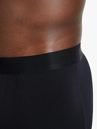 John Lewis Organic Cotton Button Fly Trunks, Pack of 3, Black