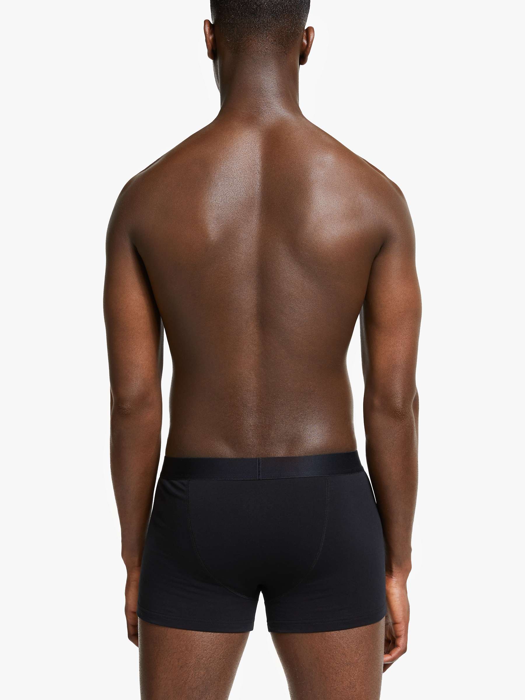 Buy John Lewis Organic Cotton Trunks, Pack of 3, Black Online at johnlewis.com