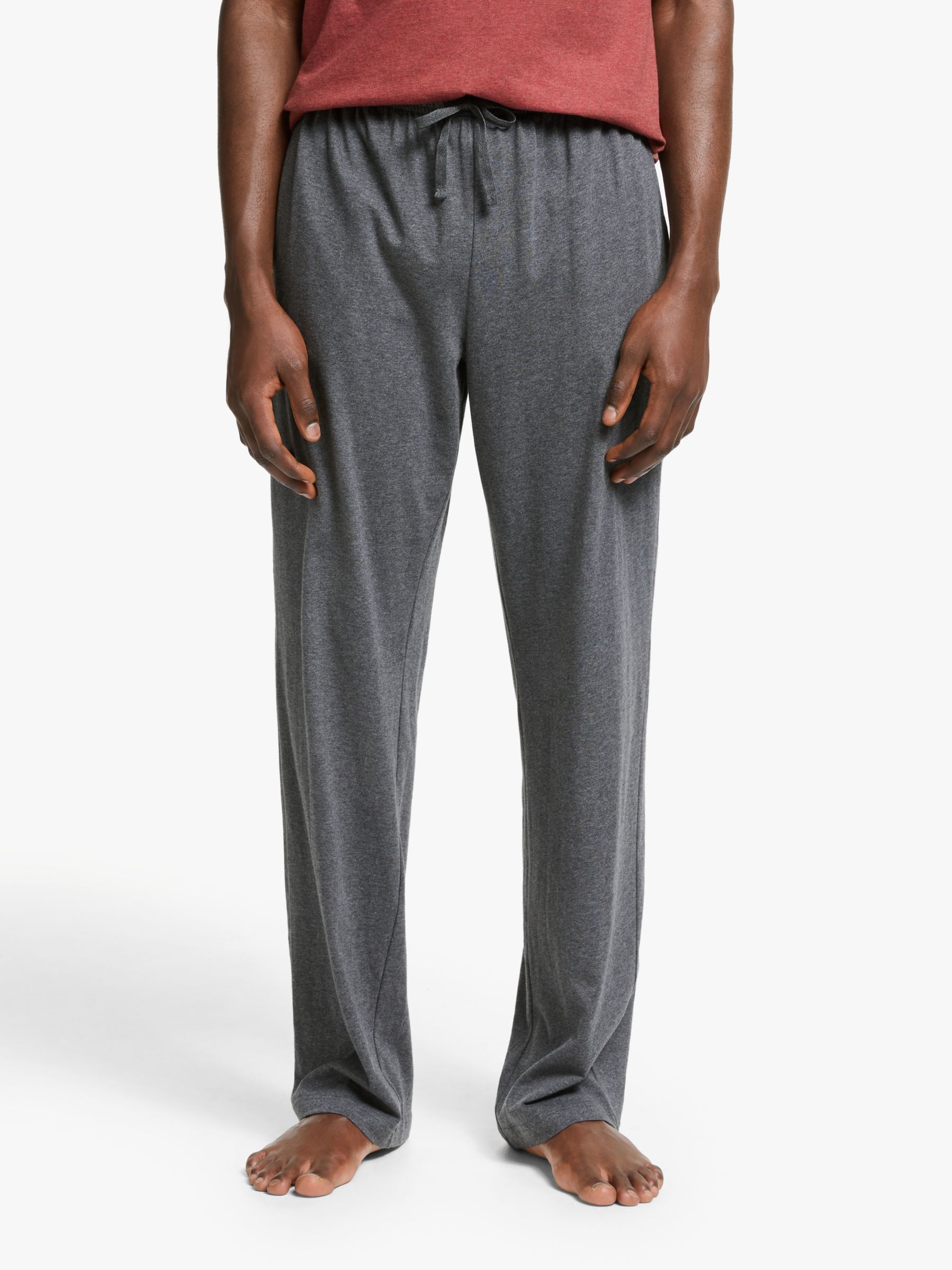 Organic Cotton Loungewear Pants Men's Grey and mint Geometric