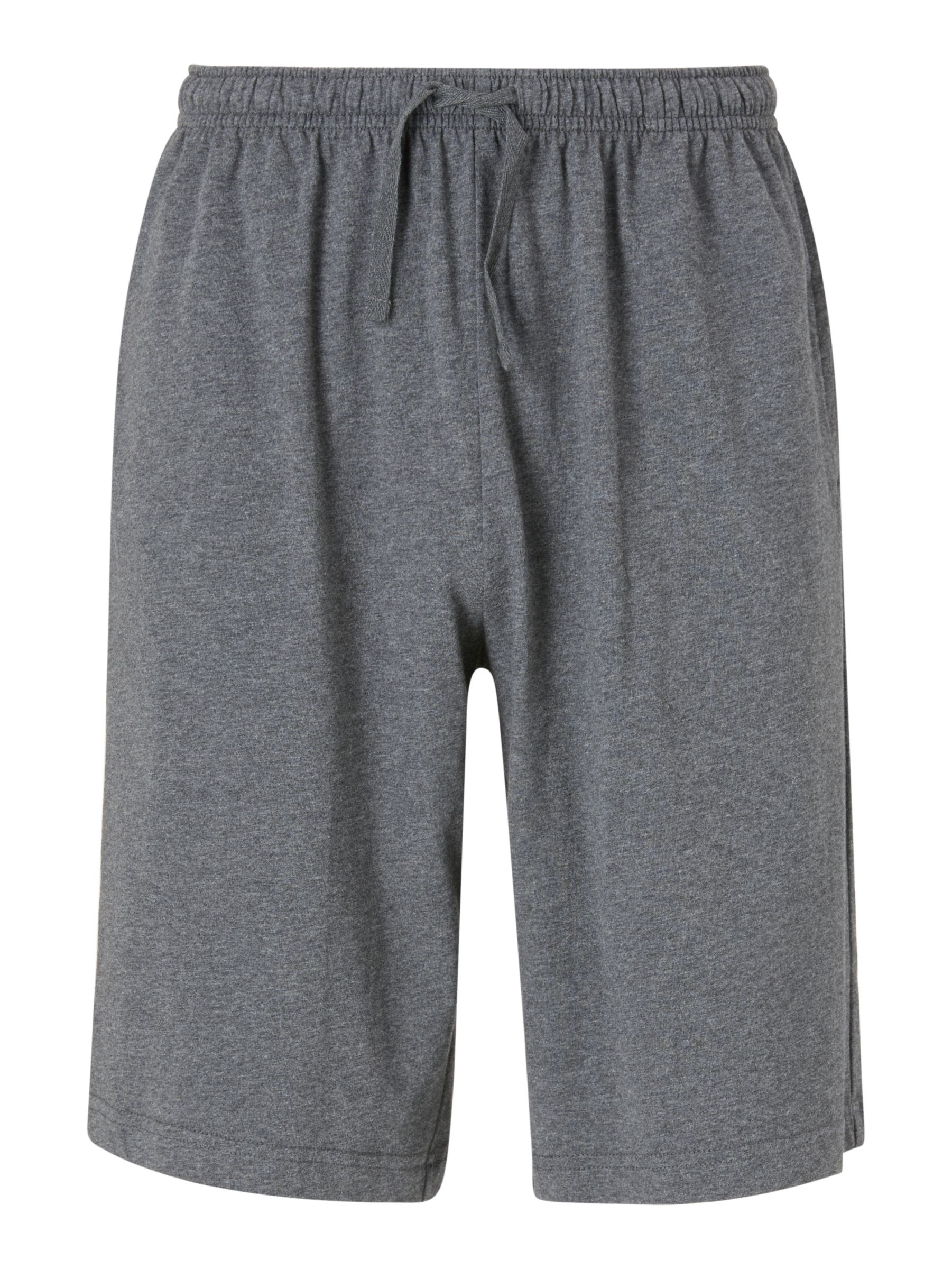 John Lewis Organic Cotton Jersey Lounge Shorts, Grey, S