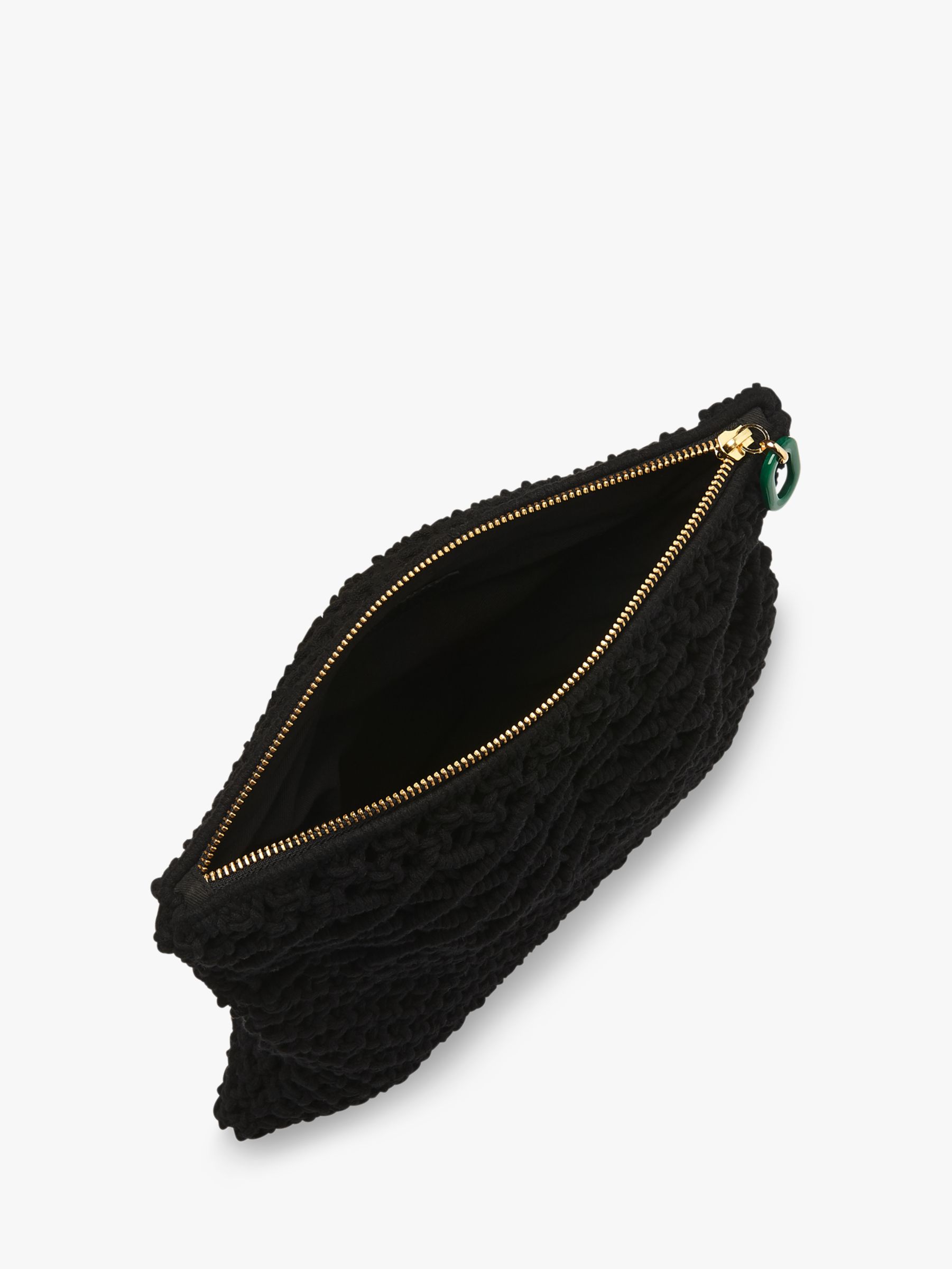 black macrame purse