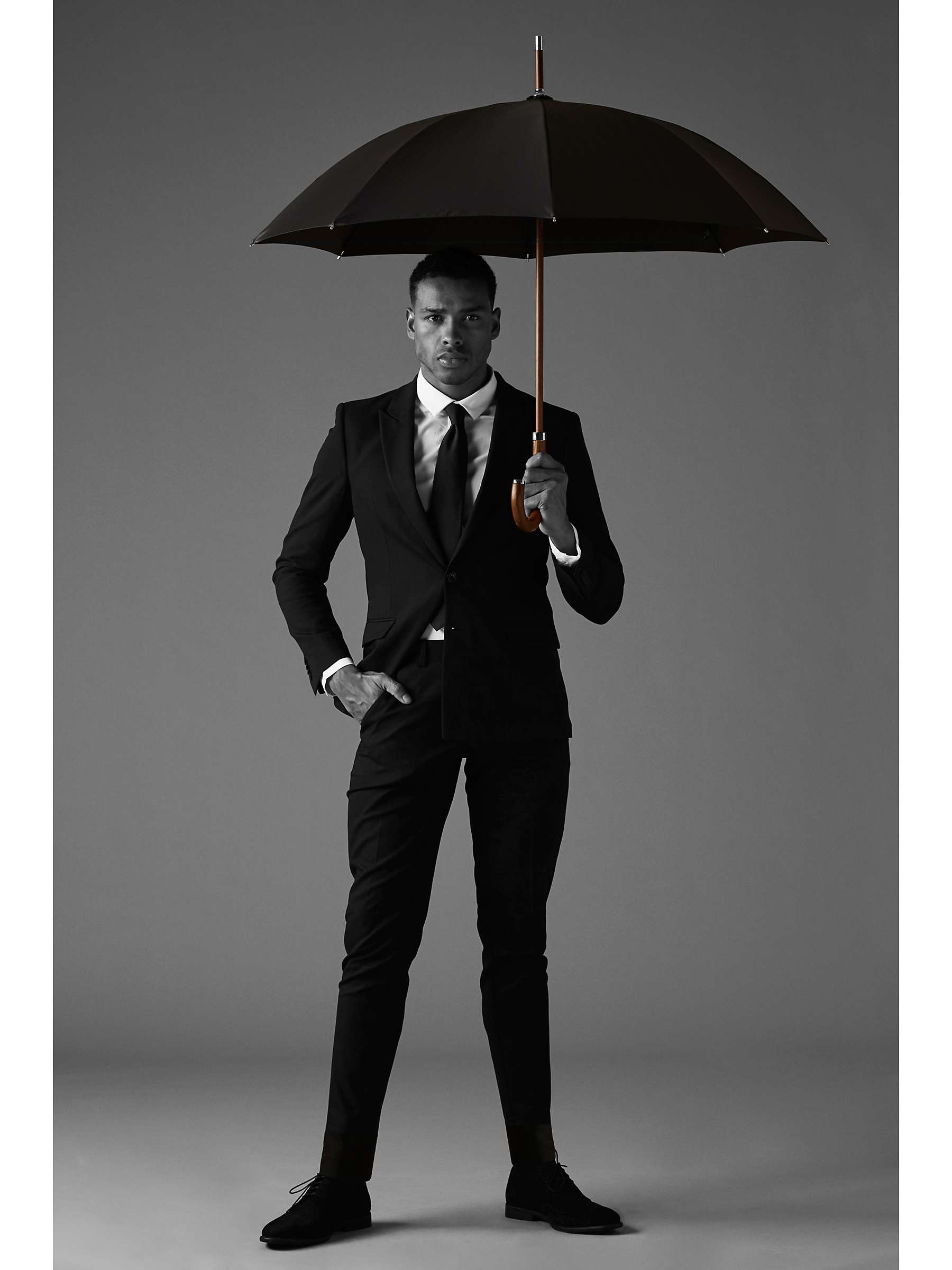 Buy Fulton Tonal Herringbone Umbrella, Grey Online at johnlewis.com