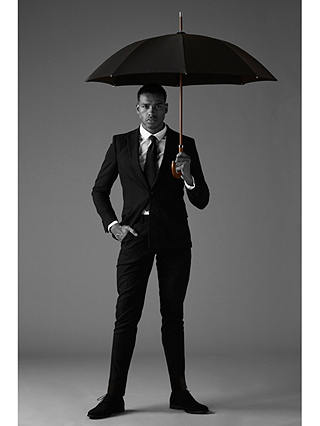 Fulton Tonal Herringbone Umbrella, Grey