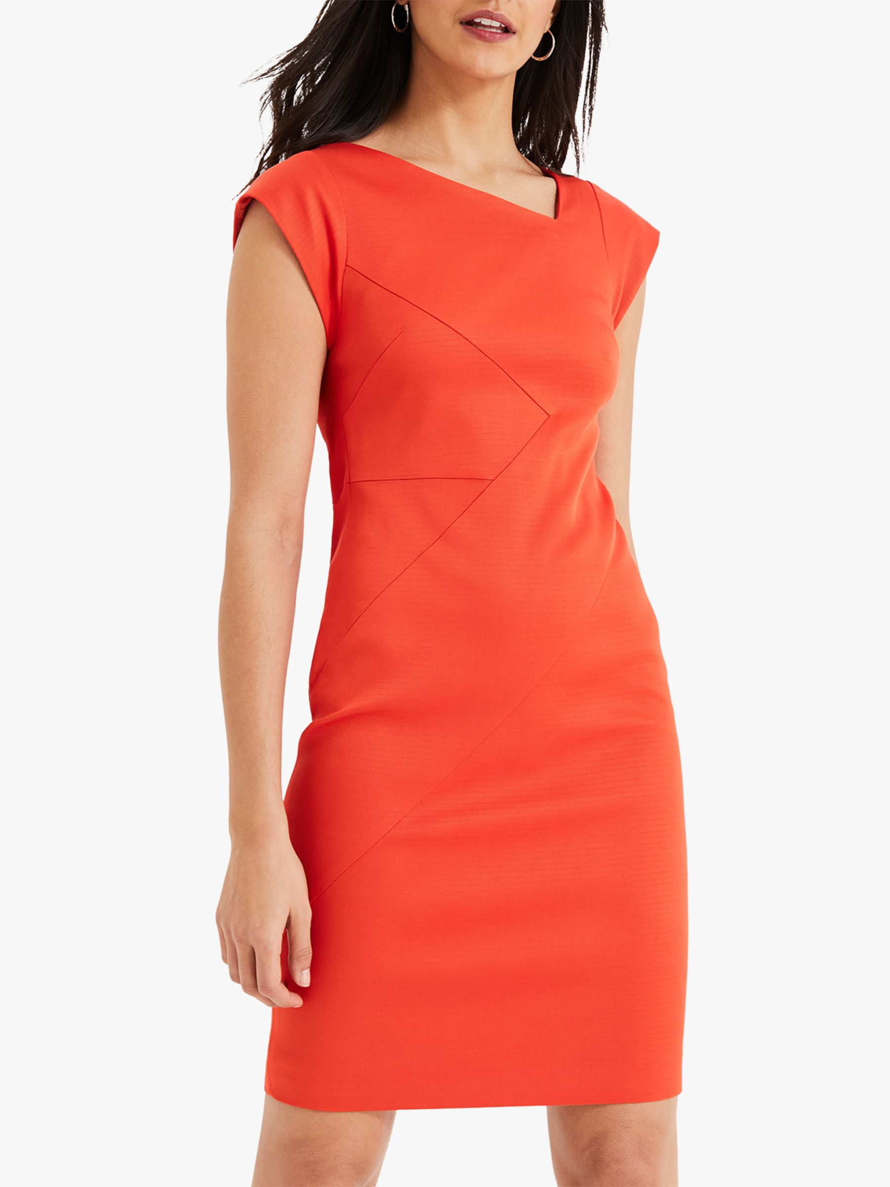 orange fitted dress