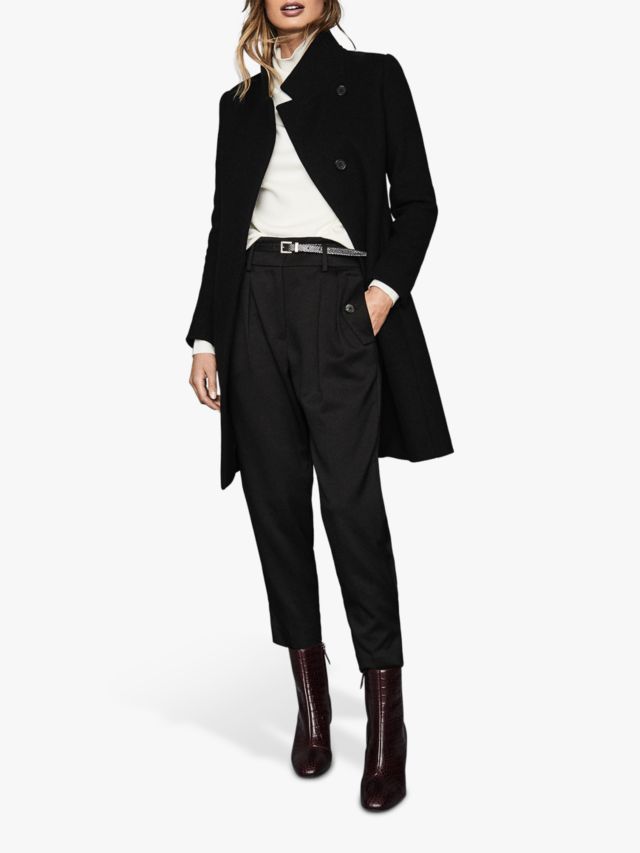 Reiss maya store coat black